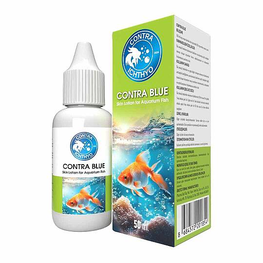Contra Ichthyo Contra Blue Metilen Mavisi Akvaryum Balıkları İçin Cilt Losyonu 50 Ml