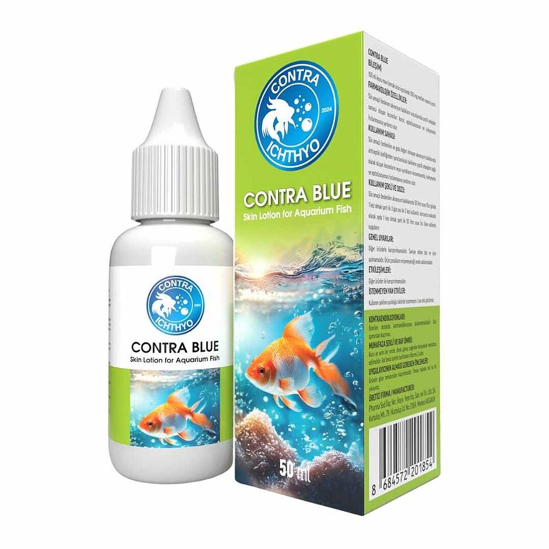 Contra Ichthyo Contra Blue Metilen Mavisi Akvaryum Balıkları İçin Cilt Losyonu 50 Ml - 1