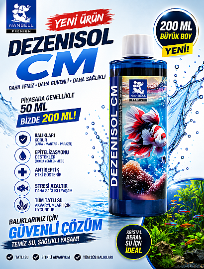 Dezensol CM Akvaryum Balıkları İçin Antiseptik Bakım ve Koruyucu Destek 200 ml