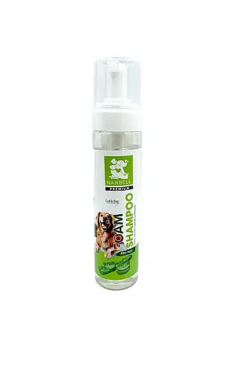 Kedi ve Köpekler İçin Aloe Vera Kokulu Durulanmayan Köpük Şampuan 225Ml