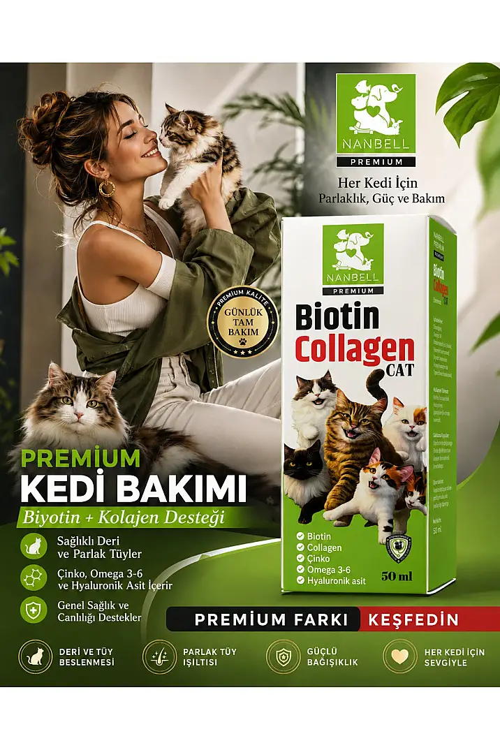 Kediler için Biotin & Collagen 100 ml - 1