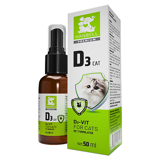 Kediler İçin D Vitamini Takviyesi 50 Ml