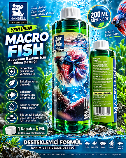 Macro Fish Akvaryum Balıkları İçin Bakım ve İyileşme Desteği 200 ml